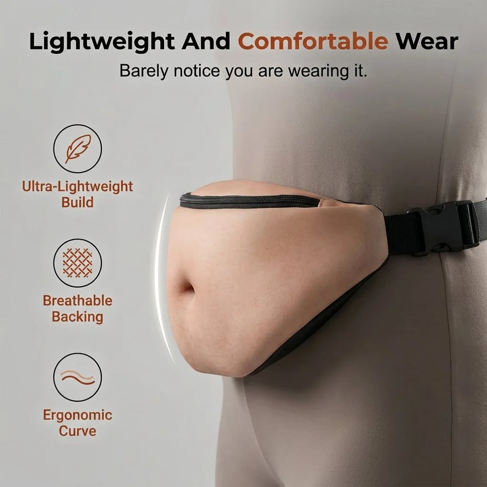 🎒Ultra-Realistic Beer Belly Fanny Pack - Funny Dad Bod Waist Bag😂