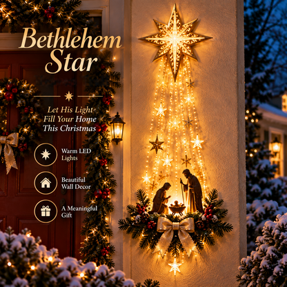 Bethlehem Star of Faith- Lighted Nativity WallDecor