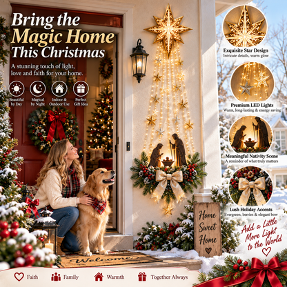 Bethlehem Star of Faith- Lighted Nativity WallDecor