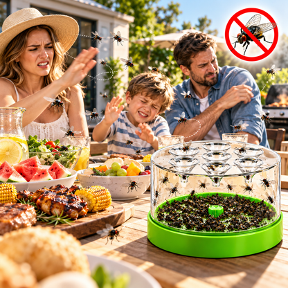 ✨ 360° Reusable Fly Trap 🌿 Multi-Entry Funnel Design