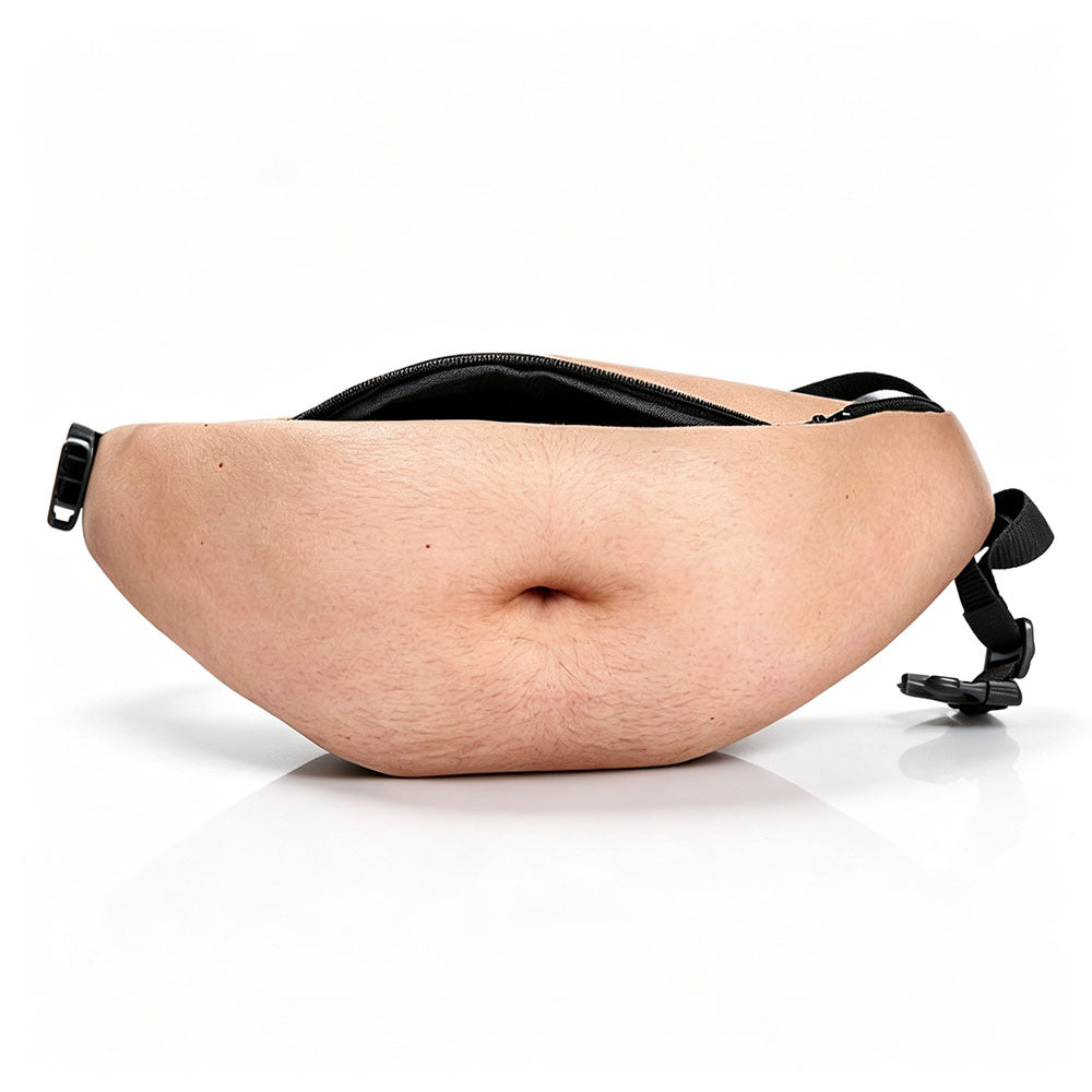 🎒Ultra-Realistic Beer Belly Fanny Pack - Funny Dad Bod Waist Bag😂