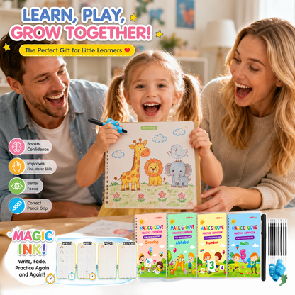 📚MagicBook | Kids Practice Copybook Set (4Pcs/Set)
