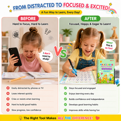 📚MagicBook | Kids Practice Copybook Set (4Pcs/Set)